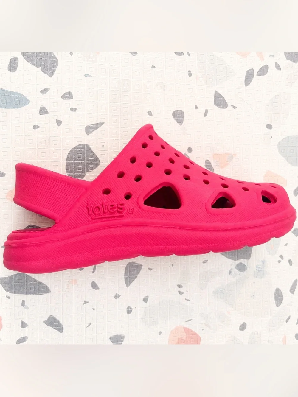 totes Toddler Hot Pink Splash & Play Clog Slide Sandals with Heel Strap - Size 6